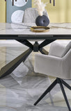 Oakleigh asztal (fehér), 180-230 x 90 cm