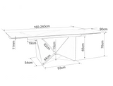 Chance asztal, 160-240 x 90 cm
