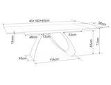 Duna asztal (fekete), 160-240 x 90 cm