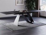 Duna asztal (sahara noir), 160-240 x 90 cm
