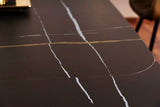 Finy asztal (fekete), 160-240 x 95 cm