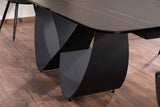 Finy asztal (fekete), 160-240 x 95 cm