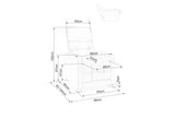 Leilani II relax fotel (sötétszürke)