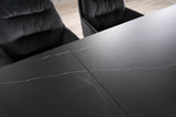 Scarlet asztal (fekete), 160-240 x 90 cm