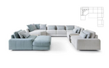 Serena elemes kanapé - STOLIK 106x106x25- EN(6)XL-3QFBBEN(2)-1(80)BBSTOLIK 40x106x40-1(80)R